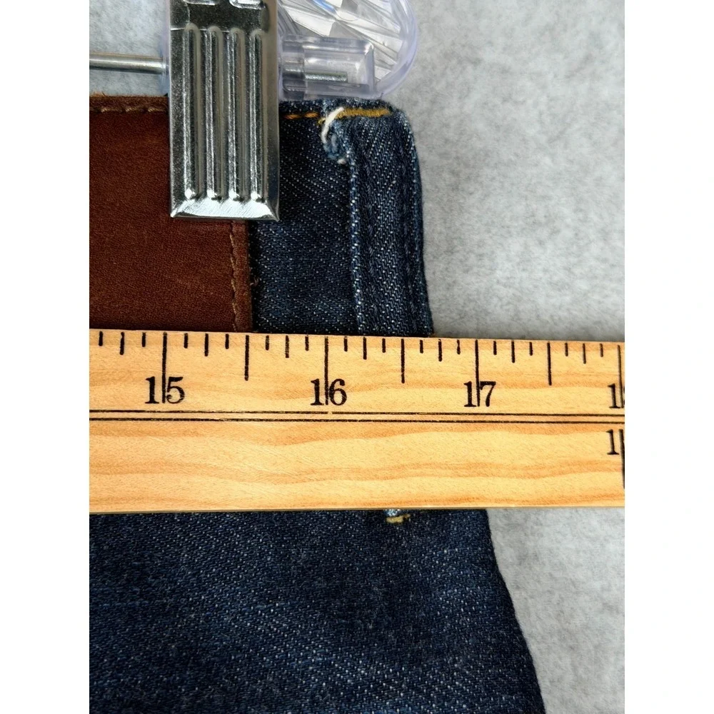 H&M &Denim Mens Straight Regular Waist Jeans 32x32 Dark Blue 100 Cotton